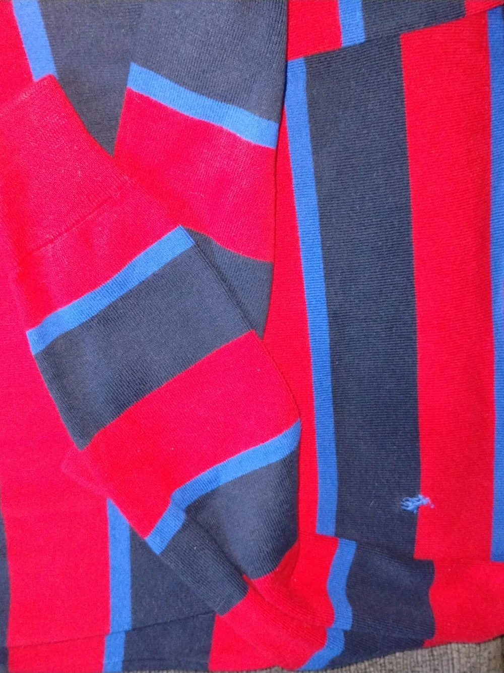 Ralph Lauren Junior's Crewneck Sweater in Navy, Red and Blue